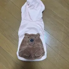 クマのイラスト付きペット服 Lサイズ