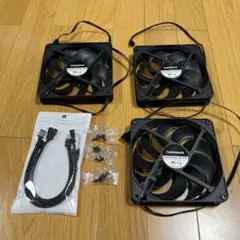 THIRDWAVE 140mm 高速ケースファン3個（電源延長ケーブル3本付き）