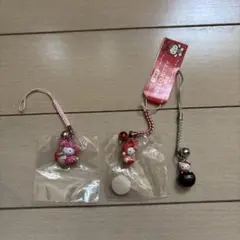 ハローキティ ストラップ 3個セット　新品未使用2個　美品1個