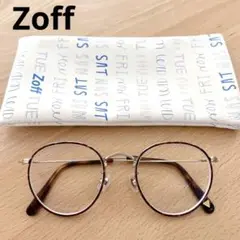 Zoff ゾフ 村田倫子コラボ 眼鏡 メタルフレーム ブラウン べっこう風メガネ
