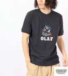 スヌーピー　オラフ　スウェット　Tシャツ　半袖　メンズL　刺繍　N
