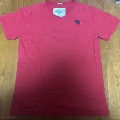 Abercrombie & Fitch 赤 Vネック Tシャツ XL