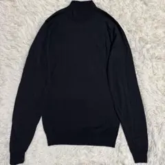 JOHN SMEDLEY ジョンスメドレー モックネック ニット ブラック S