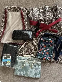 花柄ショルダーバッグ ネイビーおまとめ６点