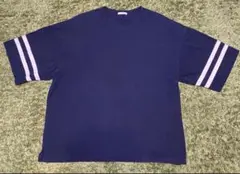 ∬ Tシャツ ネイビー　サイドライン　半袖