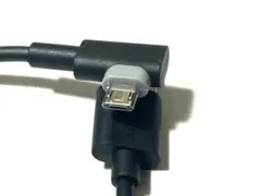 SUNGUY製 L型マイクロUSBケーブル 30cmのブラック動作確認済み