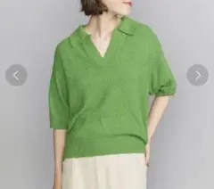 Beauty&youth スキッパーニット 5分袖 プルオーバー