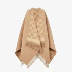 超美品カシミア☆カールポンチョ☆FENDI☆リバーシブル☆ストール☆