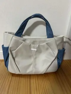 【美品】adabat グレー×ブルー　ポケット付き バッグ カートポーチ　ゴルフ
