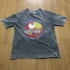 ウッドストック Tシャツ Mサイズ ダークグレー