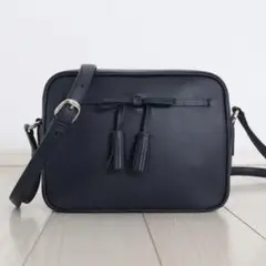 良品 傳濱野 デンハマノ モーナ タッセル リボン レザー ショルダー バッグ
