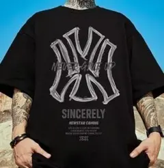 【人気商品】大サイズ　半袖Tシャツ　メンズ　バックプリント　黒　ストリート　XL