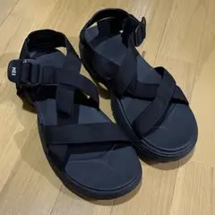 MEI ブラック サンダル クロスストラップ