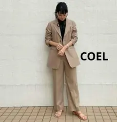 COEL サス付きワイドパンツ COEL パンツ ベージュ