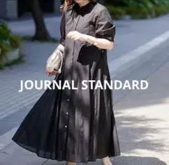 JOURNAL STANDARD　ボイルハーフスリーブワンピース　ブラック