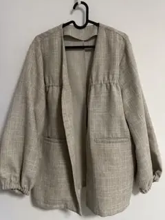 lawgy tweed like nocollar jacket