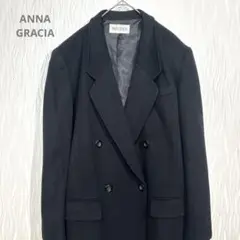 カシミヤ100％　アンナグラシア ダブルブレスト ジャケット 15号