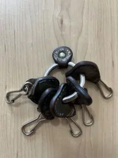 ☆〜【即日発送】felisi フェリージ 5連キーホルダー　青　革〜☆