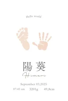命名書　手形足形(台紙のみ)