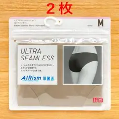 ２枚　エアリズムシームレスショーツ ヒップハンガー　M　肌色 ベージュ　ユニクロ