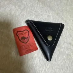 レザー　三角形コインケース 黒　新品