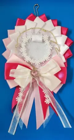(1) 痛ロゼット　白、ピンク ハンドメイド