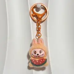 【新品未使用】labubu ラブブ 3代目 もふもふ キーリング付きキーホルダー