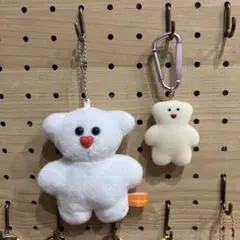mojojojo クマ型キーホルダー ホワイトセット