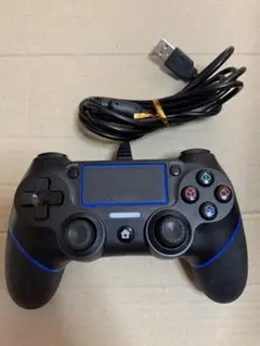 社外　PS4 コントローラー ブラック/ブルー