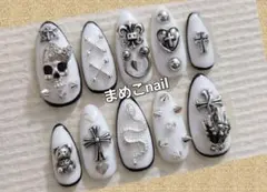 パイソン×ゴテゴテ×地雷系 ジェルネイルチップ