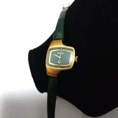 オールド　BULOVA×Dior 腕時計　ロゴ金具　ブラウン文字盤　レザー オールド BULOVA×Dior 腕時計 ロゴ金具 ブラウン文字盤 レザー