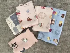 はぎれセット　スイーツ　マカロン　ねこ
