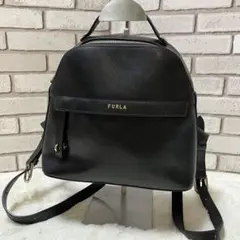 【美品】フルラ バックパック リュック パイパー 黒