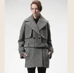 CARVEN カルヴェン ツイードコート ベルト TRENCH DRAP 34