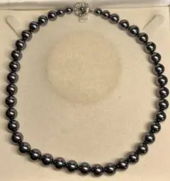 b1218 パール 黒 グレー ネックレス 冠婚葬祭