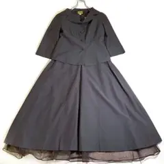 ホコモモラシビラ立体花柄ワンピースジャケットセットアップサイズ40