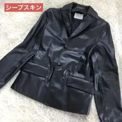 【極美品】ANNA LUNA 女優襟 レザージャケット 牛革 シープスキン 9