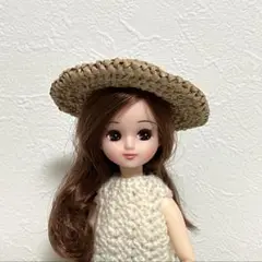 【おまとめ値引き中】 ミニチュア 麦わら帽子 ハンドメイド 小物
