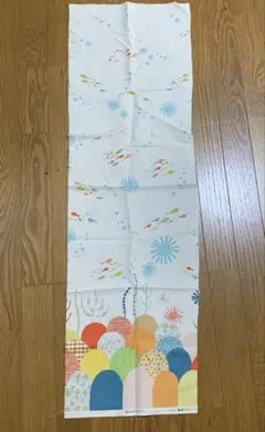 海の中のさかな柄　プリント　ベージュ　生地　105cm×28cm