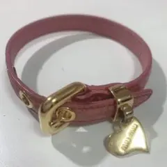 MIUMIU ミュウミュウ レザー ブレスレット ハート ピンク 地雷系 量産型