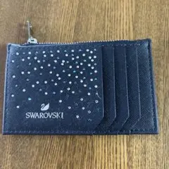 Swarovski ネイビー カードケース　コインケース