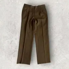 レディーススラックスパンツ ストレートタックパンツ (W85) ブラウン系