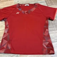 YONEX レッド Tシャツ Lサイズ 幾何学模様