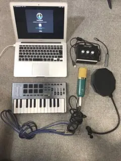 宅録セット　MacBook＋MIDI鍵盤＋マイク ＋オーディオインターフェース