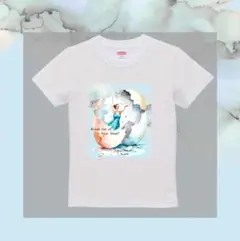 特価❣️オープンエンド ヘヴィーウェイトTシャツ かわいい 水彩 ホワイトSサイズ