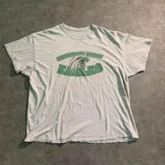 【ヴィンテージ】カレッジロゴプリントTシャツ グレー 古着usedTSM12