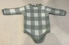 MIANN&CO 水色チェック　3-6m