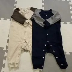 70~80サイズ　ロンパース　2枚まとめ売り　キルティング