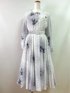 タグ付き 定価約3万円 verger フラワー シフォン ロング丈 ワンピース
