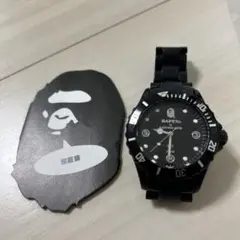 BAPE BAPEX ブラック腕時計